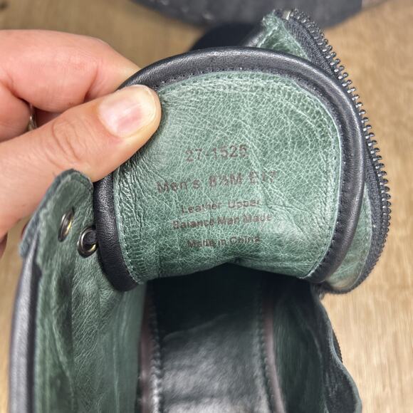 Johnson & Murphy Men’s 8.5 Boot Leather Black Lace Up Zip Quilted Suede Ankle - Picture 9 of 9